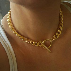 Chunky Link Chain Choker Necklace
